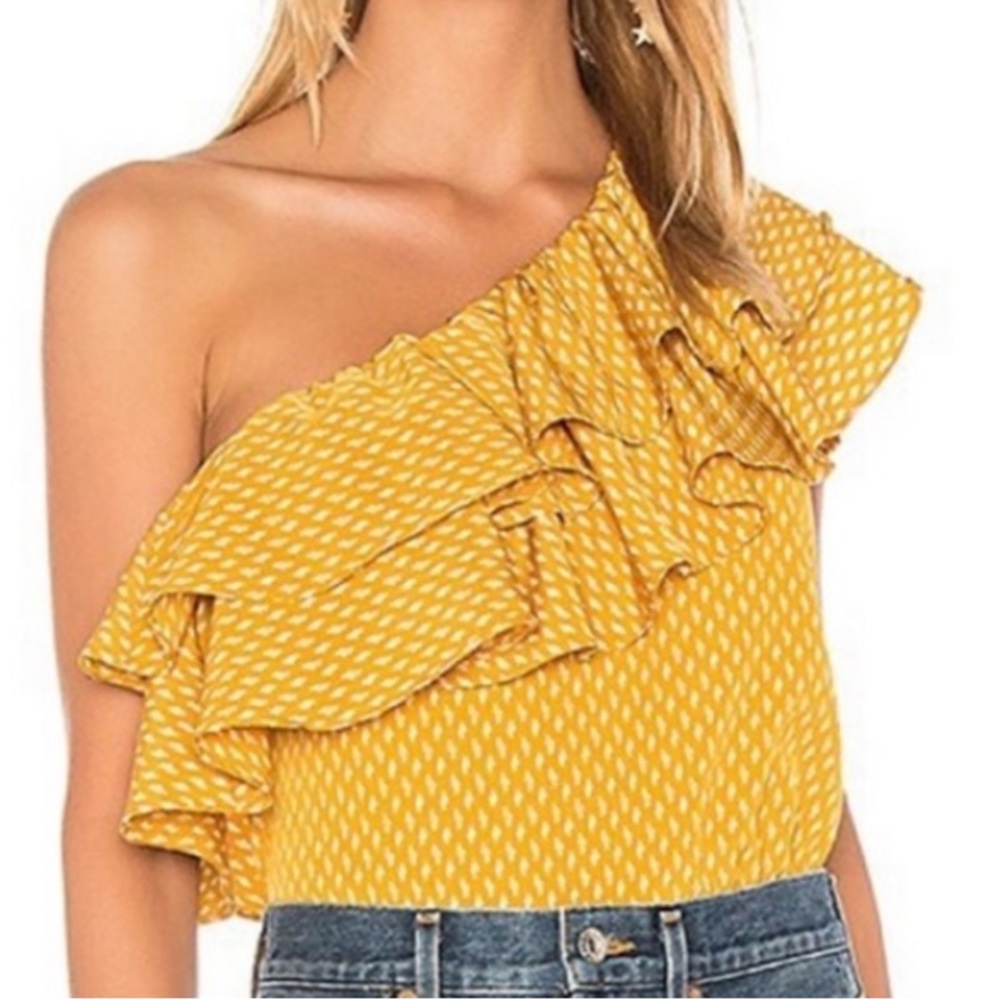 MISA Klea Top in Marigold Ivory